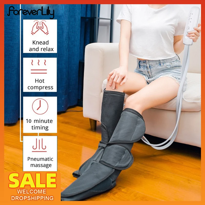 3D Airbags Compression Hot Compress Legs Massager Soothing Kneading Calf Massager Relax Ankle Heel Feet Relive Fatigue Machine