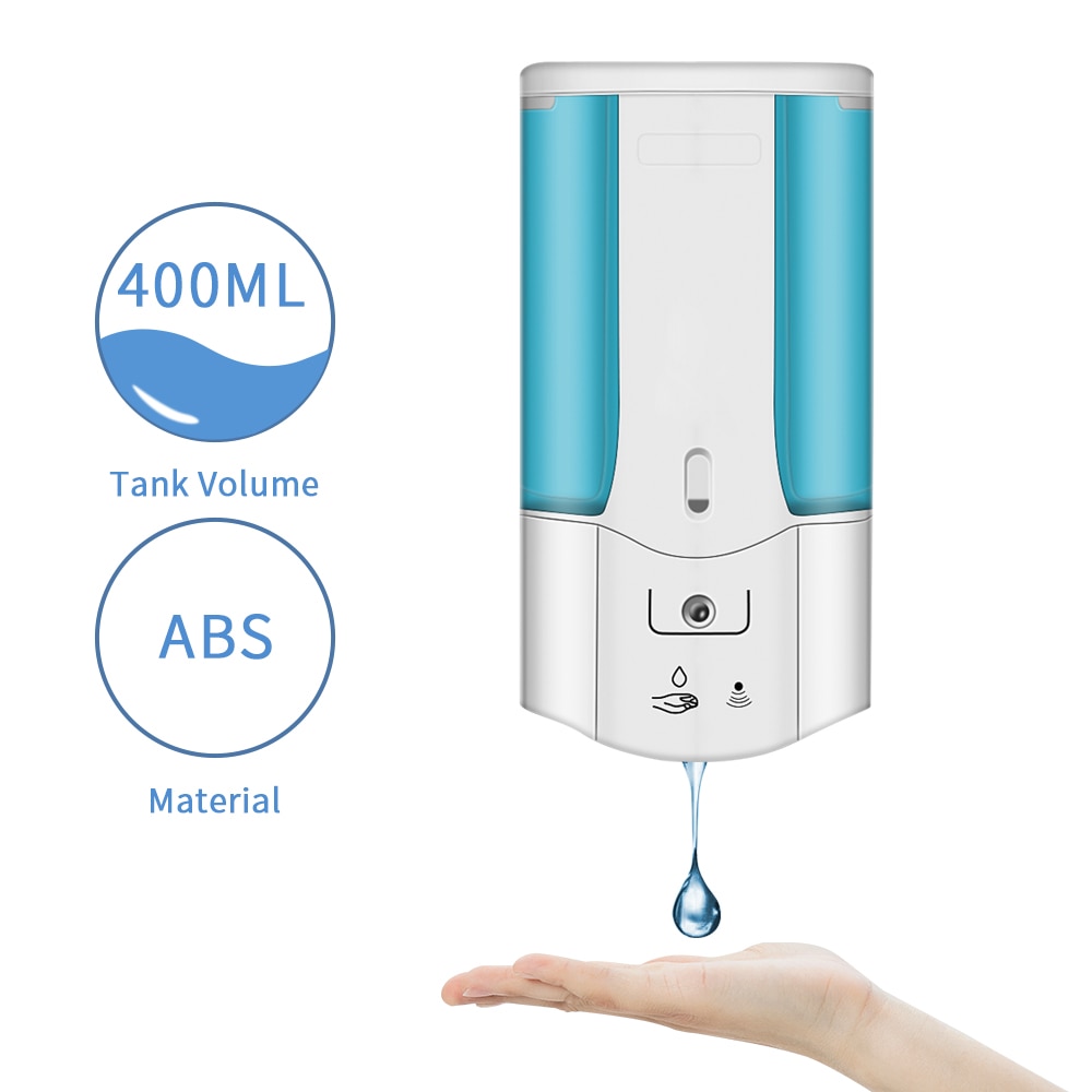 400ml Automatic Soap Dispenser Touchless Sensor Hand Sanitizer Shampoo Detergent Dispenser Wall Mounted For Bathroom Kitchen