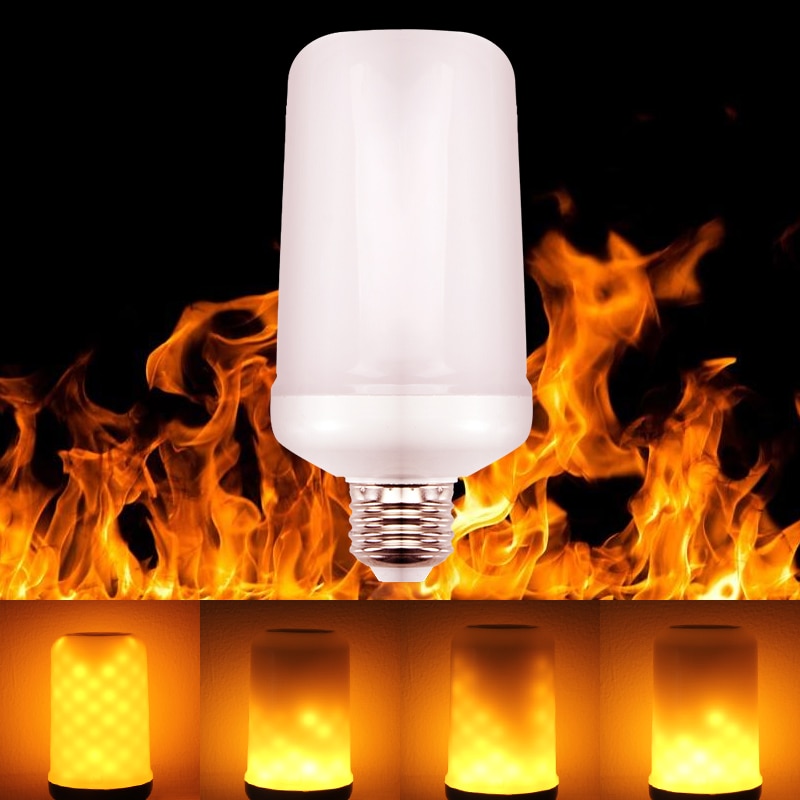 LED Flame Lamp Gravity Sensor LED Flame Effect Light Bulb 220V 110V Flickering Creative Emulation Decoration Lights