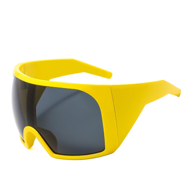 New large frame connected outdoor sun protection, cycling sports, windproof sunglasses, European and American fashion, personalized sunglasses