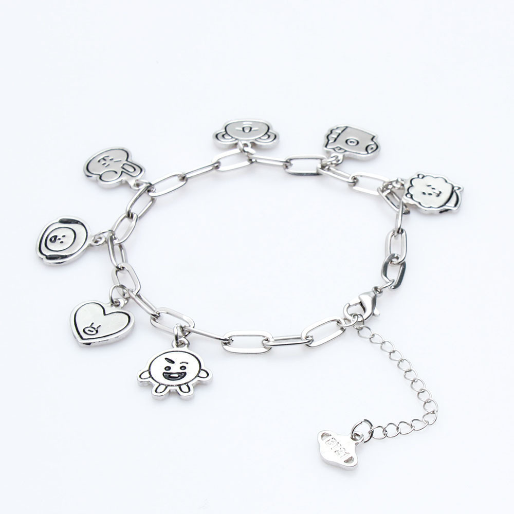 Bracelet Bulletproof Youth League Official The Same Cartoon Bracelet New Simple Fashion Jewelry For Men And Women