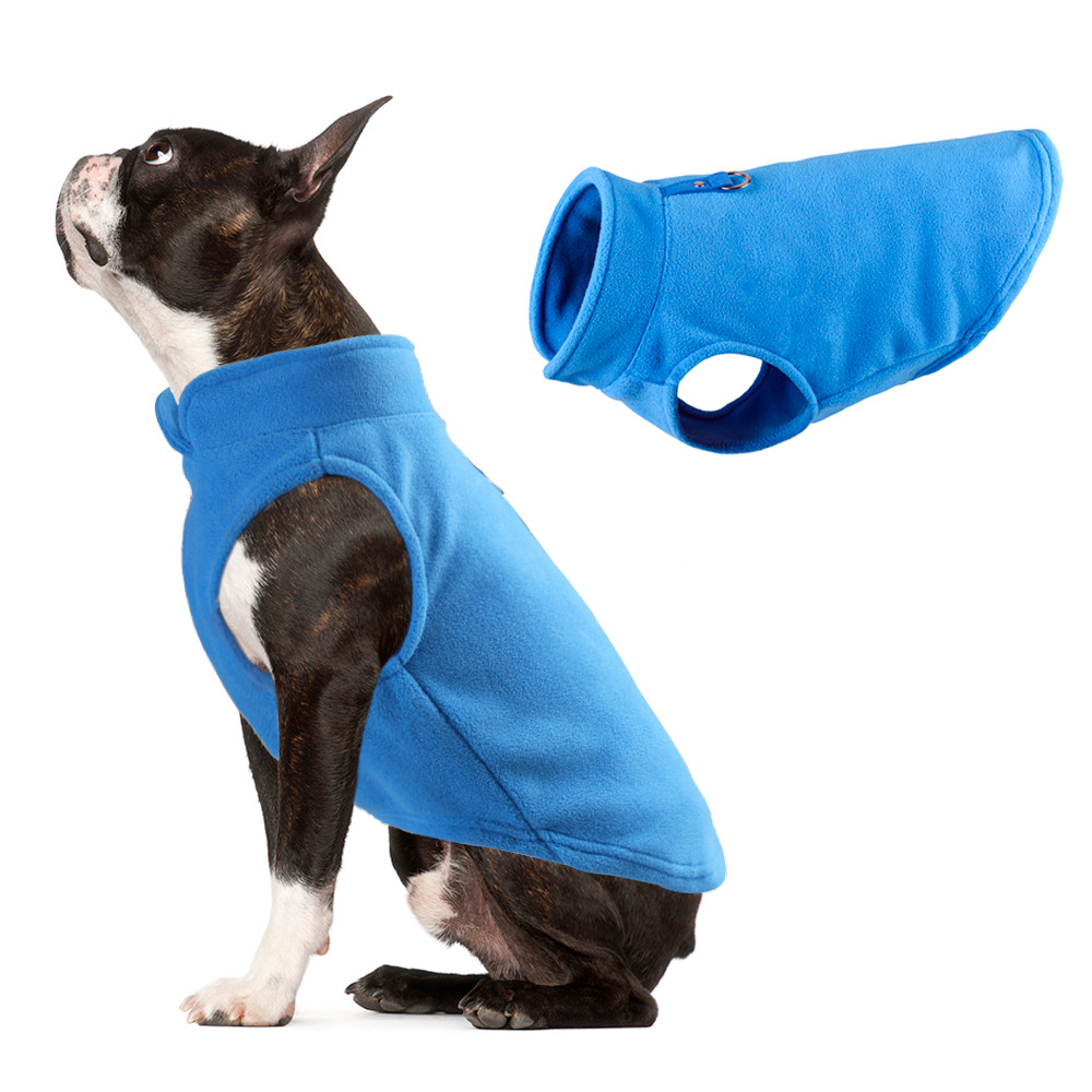 Pet Clothes Thickened Solid Fleece Pet Vest Dog Clothes