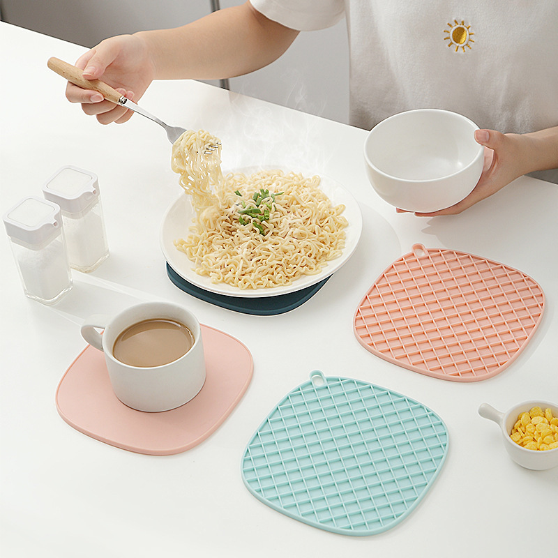 Home Creative Anti-Scalding Insulation Pad Chinese-Style Silicone Tea Coaster Tableware Pot Pad Kitchen Table Western Food Dish Dish Pad