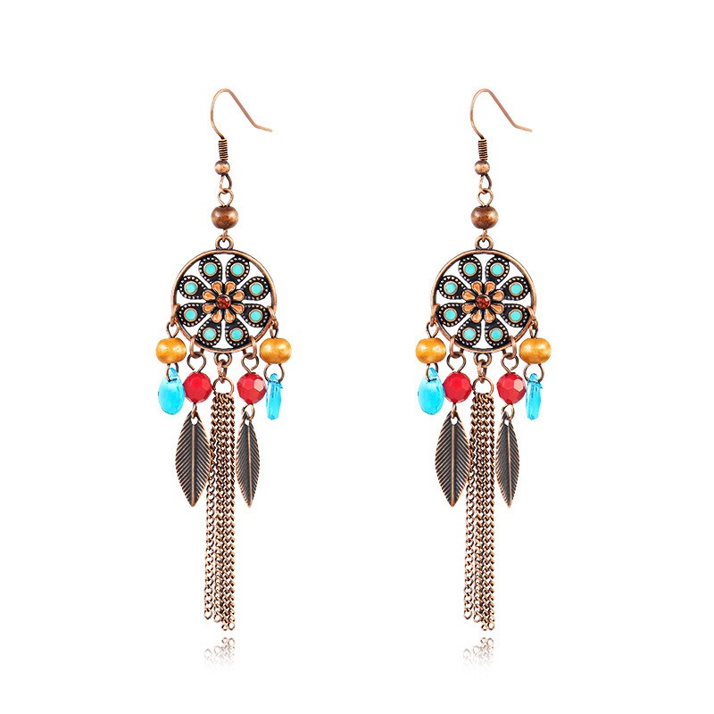 Shang palace style earrings retro tassel earrings