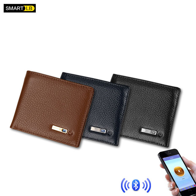 SMARTLB Genuine Leather Wallets High Quantity New Fashion Bifold Card Holders Slim Soft Purse GPS Charging Anti-theft