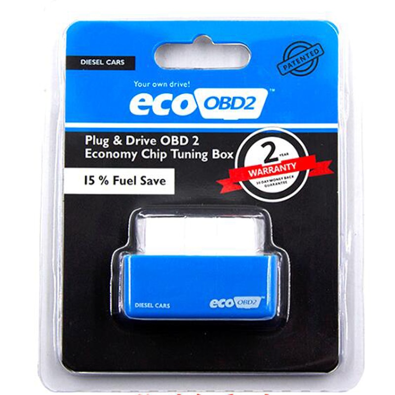 Green/Blue Eco OBD2 Economy Chip Tuning Box OBD Car Fuel Saver Eco OBD2 for Benzine Cars Fuel