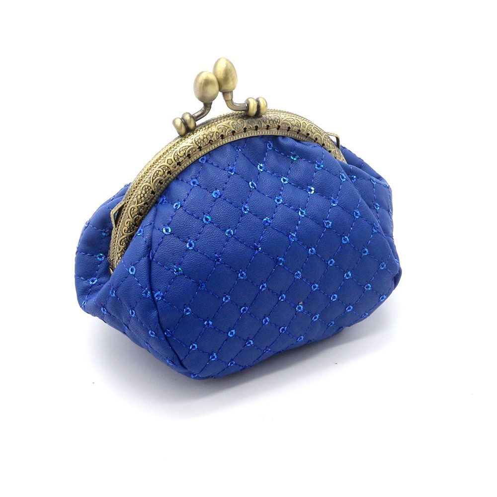 Sequin zero wallet, diamond grid coin bag, lipstick storage, small bag, mouth gold bag