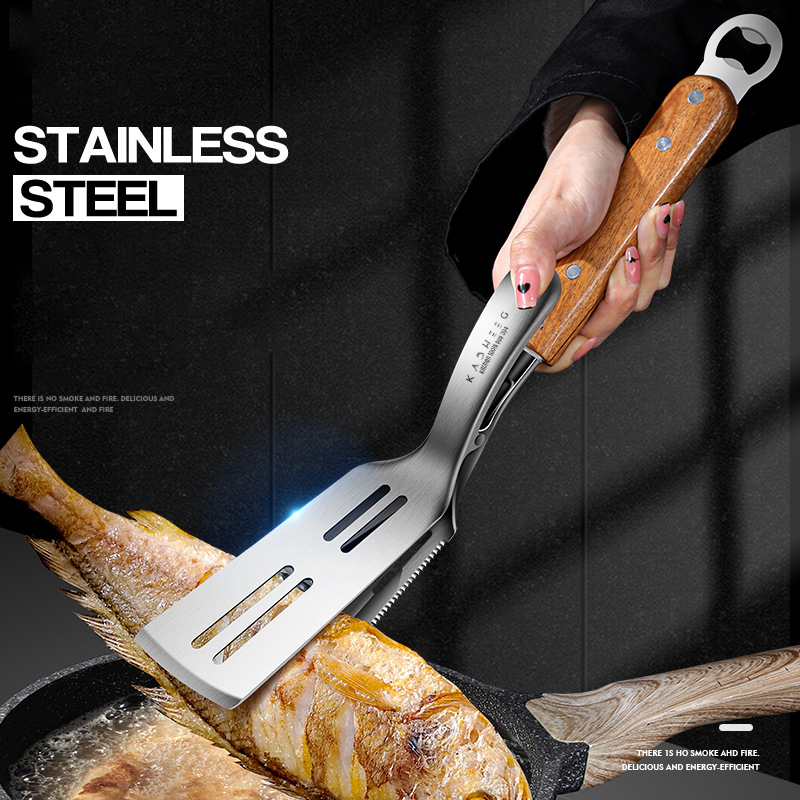 Stainless steel fried fish clip multi-function fried shovel steak clip