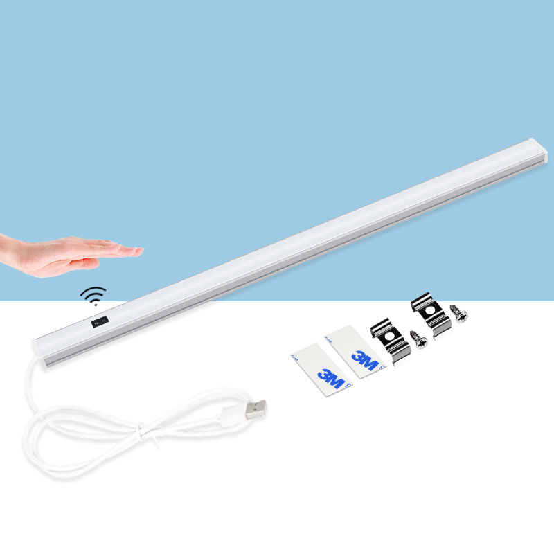 USB Hand Sweep Induction Led Hard Light Strip Line Light Surface Mounted Cabinet Light Three-Color Embedded Laminate Wardrobe Light