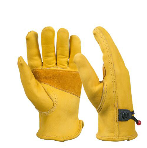 Cowhide Leather Security Protection Wear Safety Working Welding Warm Gloves