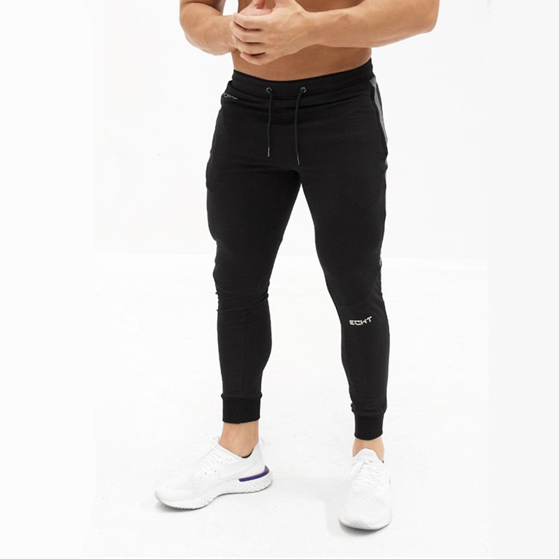 Men’s Casual Fitness Joggers Pants Gyms Stretch Cotton Men Skinny Sweatpants