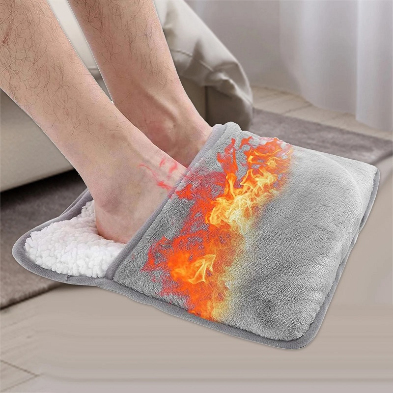 Winter Electric Foot Heating Pad USB Charging Soft Plush Washable Foot Warmer Heater Improve Sleeping Household Foot Warming Mat