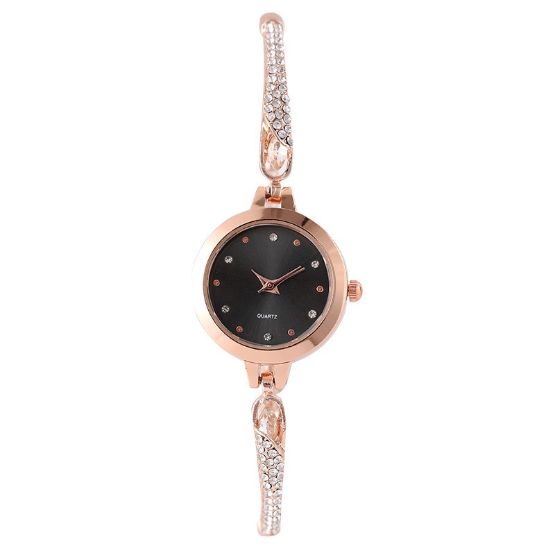 Girls’ Watch Fashionable Diamond Inlaid INS. Academic Style Temperament Dial Decoration Lazy Pull Women’s Bracelet Watch