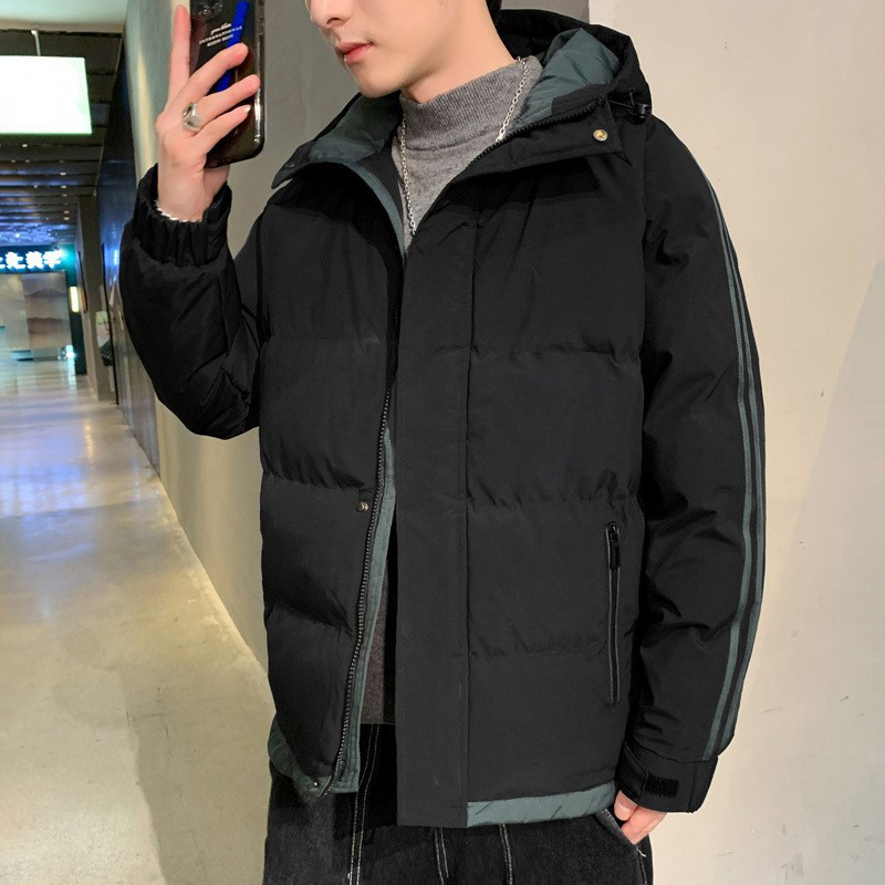 New Winter Cotton Jacket For Men Korean Style Trend Slim Down Cotton For Teenagers Thick Handsome Cotton Padded Jacket