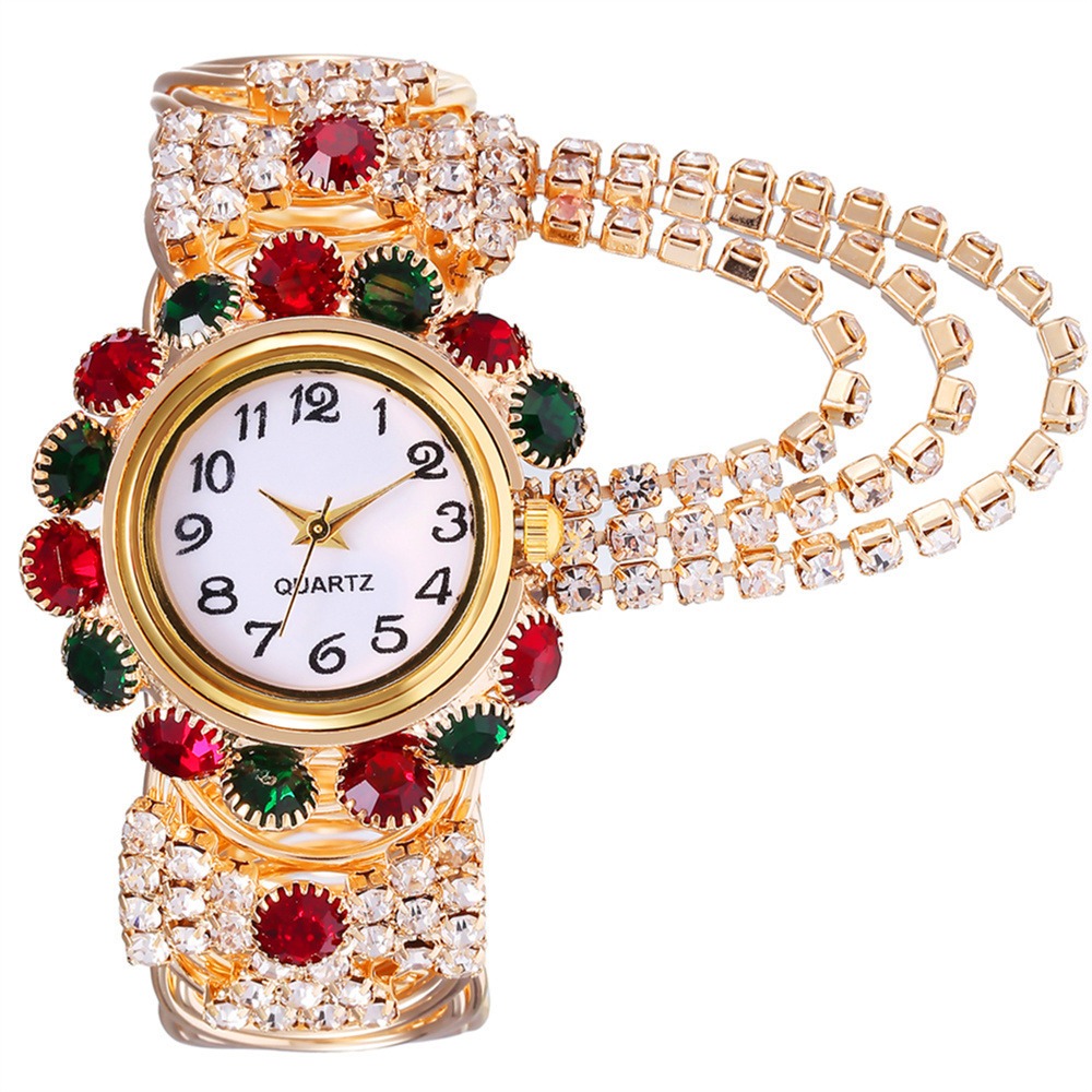 New trend and fashion women’s watch with diamond inlaid digital quartz female bracelet watch