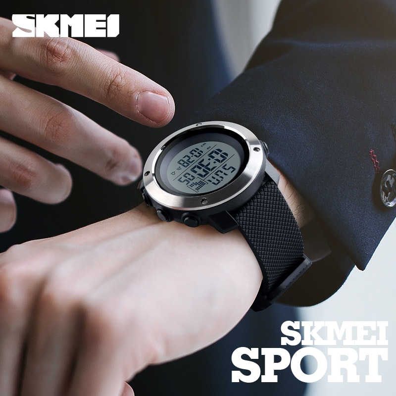 Skmei  1268 & 1267 Fashion Men Sports Watches Chrono Double Time Digital Wristwatches Mens Digital LED Electronic Clock Man Relogio Masculino