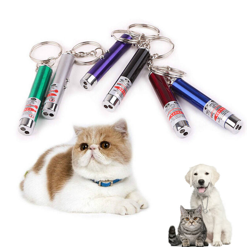 Mini Aluminum Alloy Laser Cat Wand White LED Lighting Infrared Small Flashlight Pet Products Laser Pen