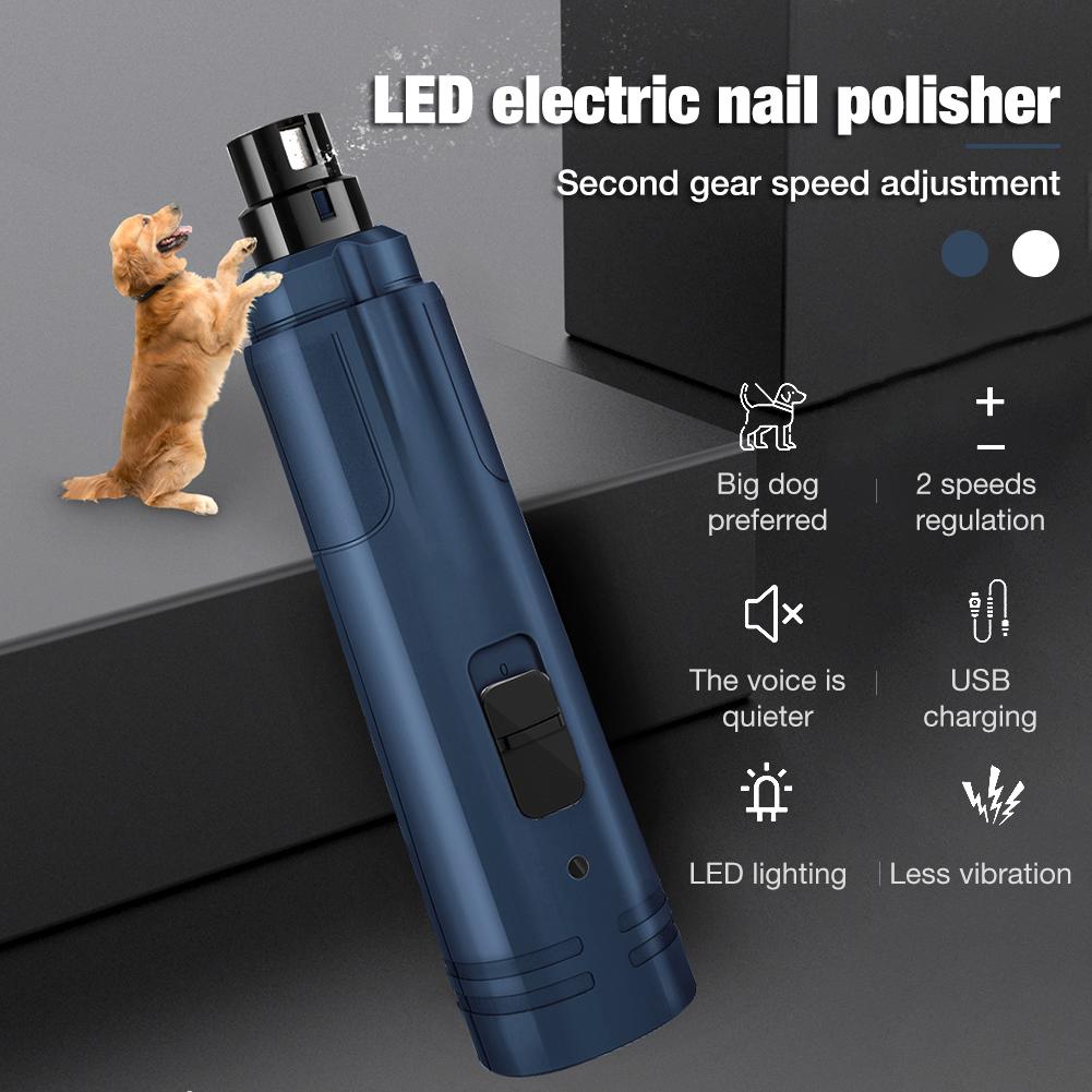 Upgraded LED Pet Dog Nail Trimmer Electric 2 Speed Pet Nail Grinder Pet Claw Nail Grinding