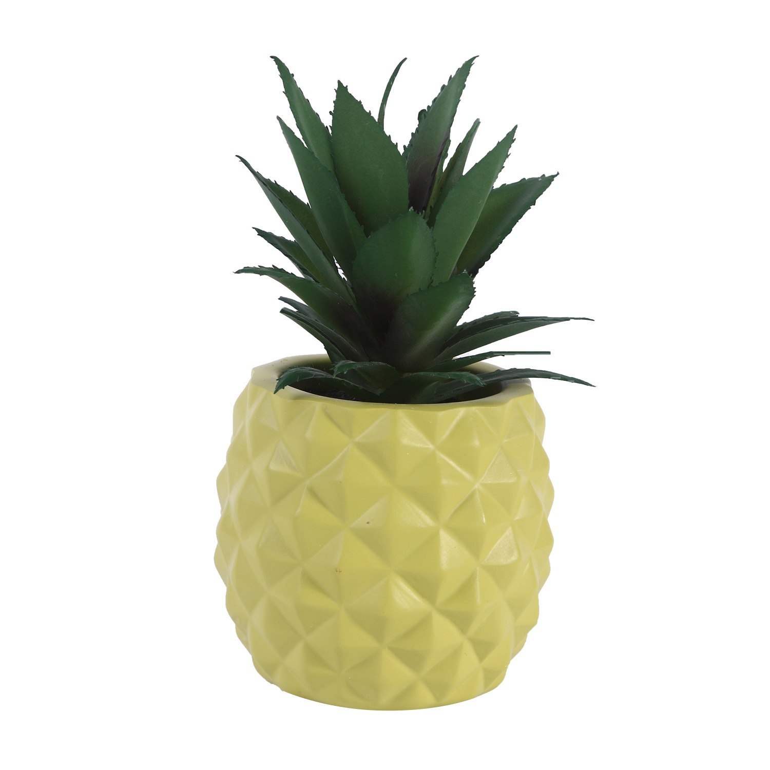 Yellow pineapple plant resin handicraft ornaments