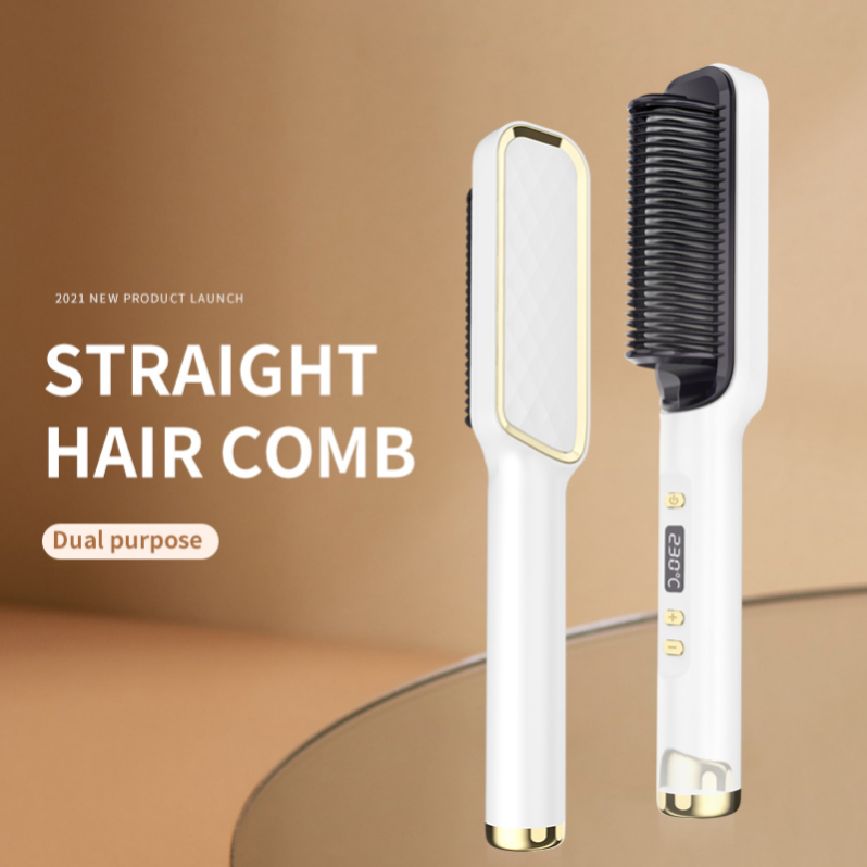 Home Electric Hair Straightening Comb Men And Girls Hairdressing Dual-Use Styling Comb Curling Hair Straightener