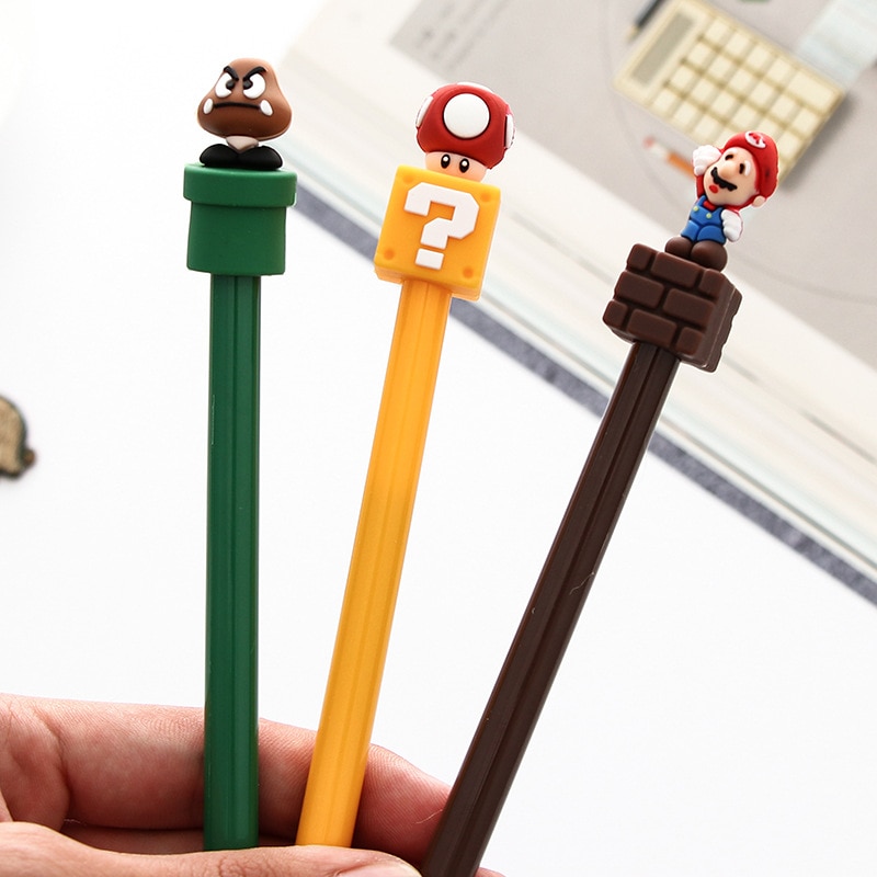 Super Mario Gel Pen Signature Pen Escolar Papelaria School Office Supply Promotional Gift