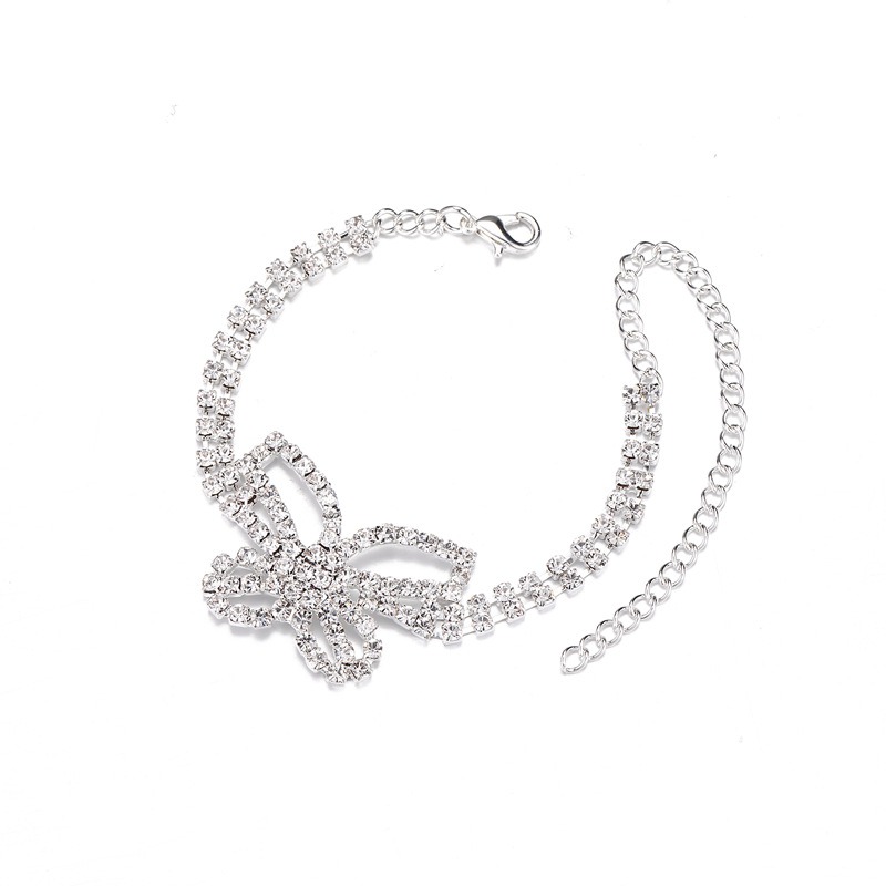 Full Diamond Butterfly Feet Chain