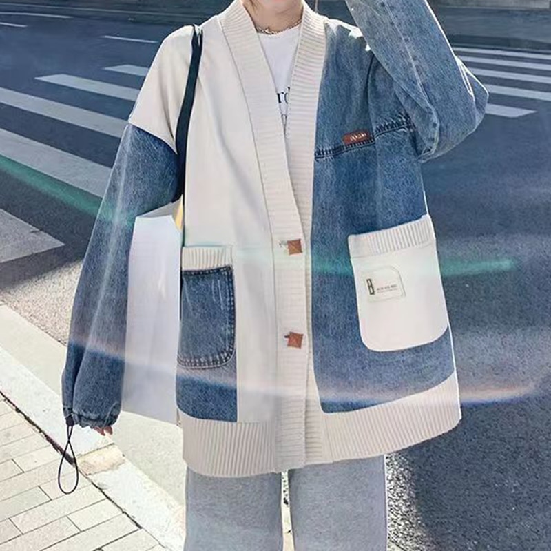 Denim jacket Women’s New style splicing top