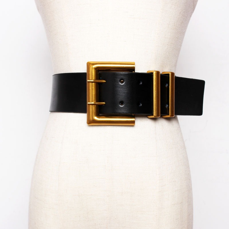 Women’s PU leather wide decorative belt, waist sealing belt