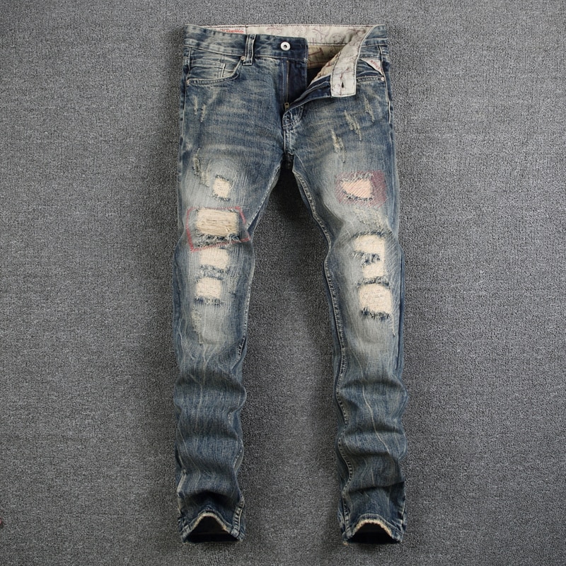 Mens Jeans Destroyed Ripped Jeans For Men