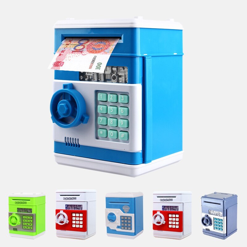 Safety Password Chewing Coin Cash Deposit Machine Electronic Piggy Bank Mini Money Box Gift for Children Kids