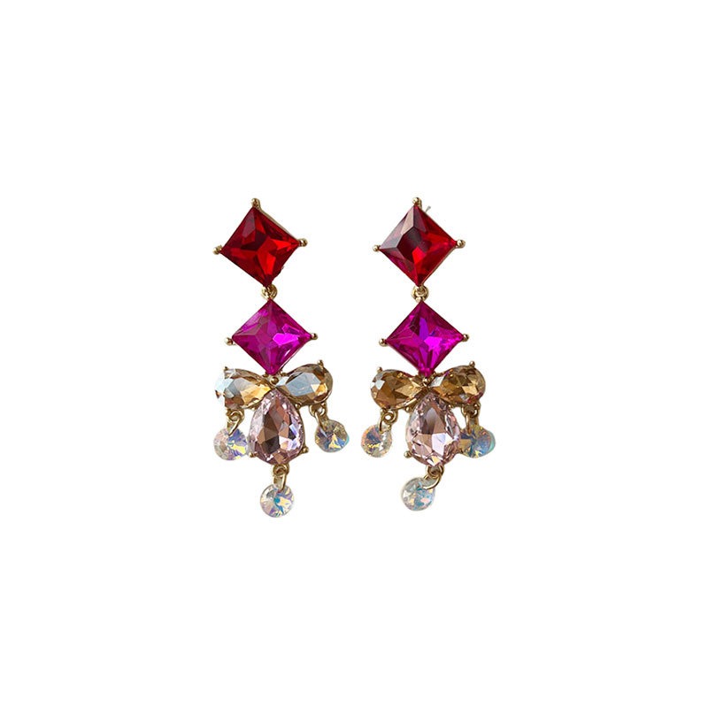 Fashion alloy diamond earrings for women