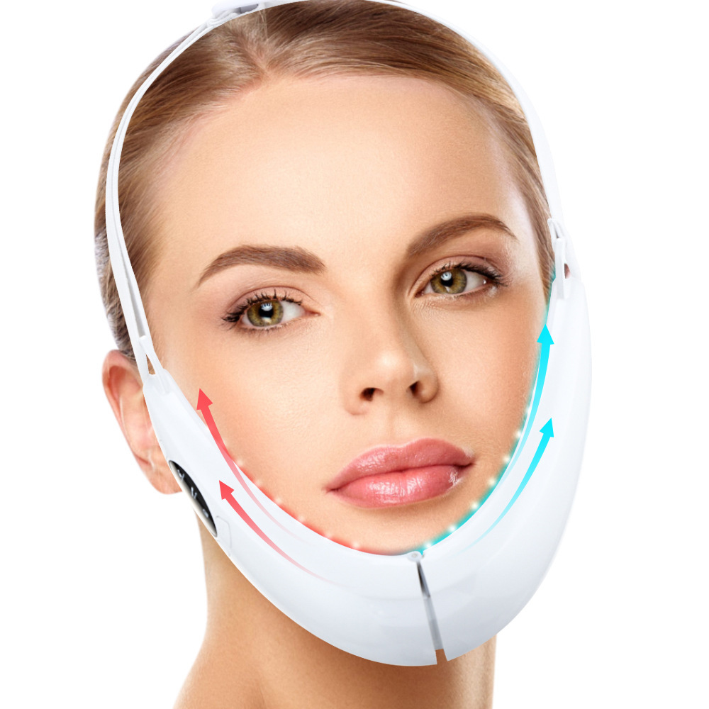 EMS Micro-Current Face-Lifting Instrument Intelligent Voice V Face Instrument Rejuvenation And Firming Beauty Instrument Hot Compress To Lift Face-Lifting