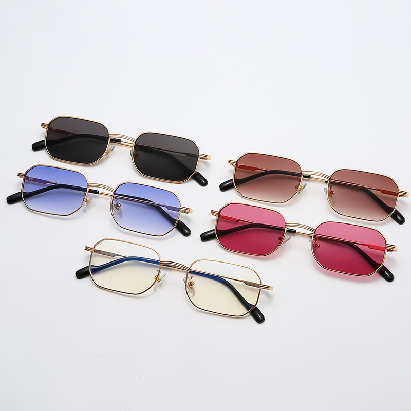 Square Color Small Glasses New Sunglasses European And American Street Hip-Hop Personality Sunglasses