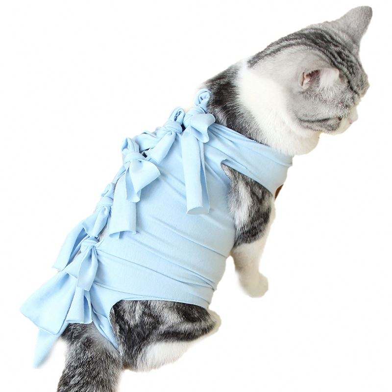 Pet Postoperative Recovery Clothes Female Cat Straps Sterilization Clothes Cat Weaning Clothes Breathable Physiological Clothes Anti-Licking And Anti-Biting