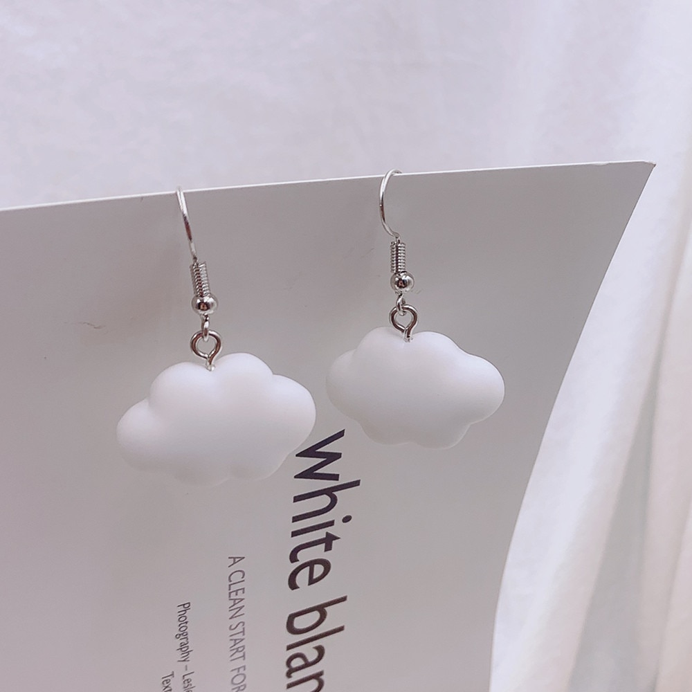 Fashion Cute Sweet Summer Cloud Drop Earrings Punk Jewelry For Cool Women Girl Friendship Gifts