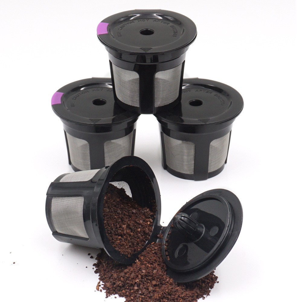Reusable K Cup Coffee Capsule Plastic Filter Coffee Shell Stainless Steel Funnel Mesh Cup