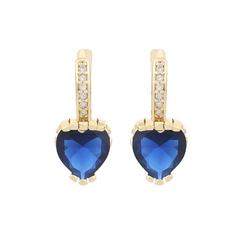 Fashion Heart Shaped Zircon Earrings