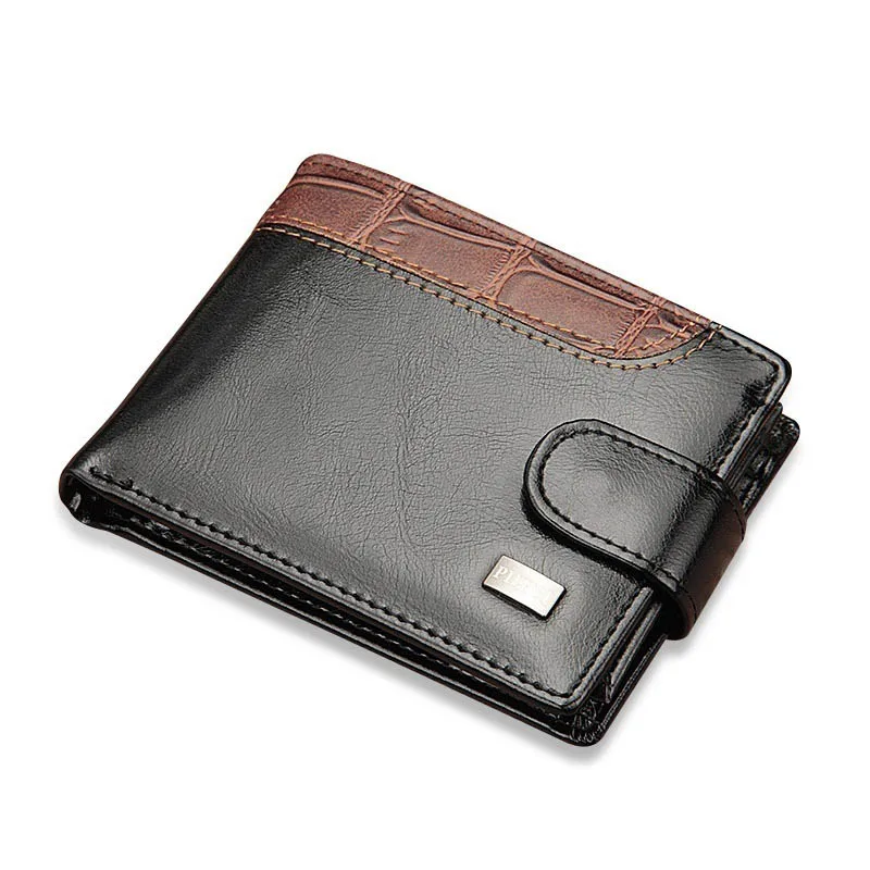 Baellerry Vintage Leather Hasp Small Wallet Coin Pocket Purse Card Holder Men Wallets Money Cartera Hombre Bag Male Clutch