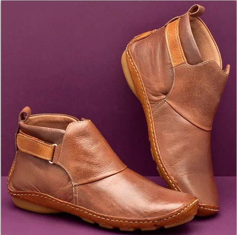Winter Women’s Shoes Fashion Velcro Flat Short Boots