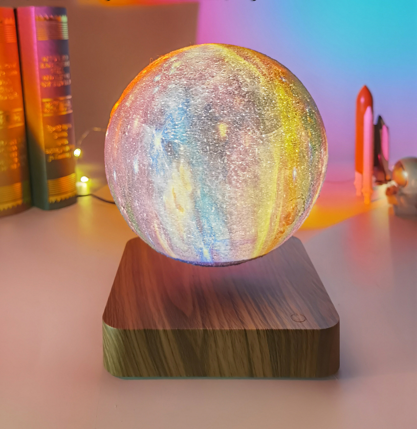 3D Magnetic Levitation Moon Light 3D Printing Magnetic Levitation Star Light Night Round Light