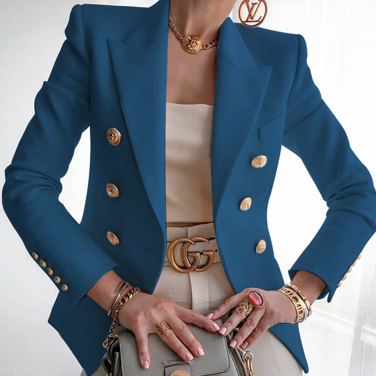 Winter New Solid Color Suit Short Coat for Women