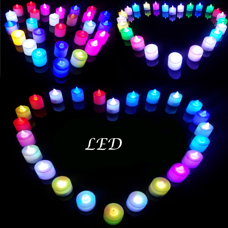 24pcs/set LED Balloon Battery operated led candle lamp multicolor color flame flashing place light in it home wedding ballons