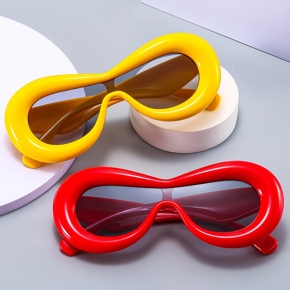 New Y2K Sunglasses Men’s One Large Frame Sunglasses Women’s Personalized Decorative Glasses