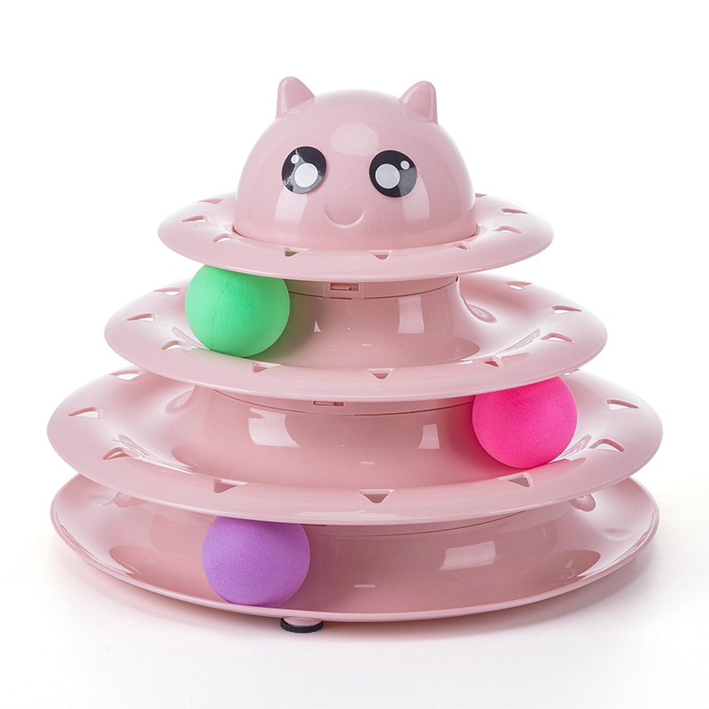 Three-Layer Cat Turntable Kitten Track Toy Multi-Layer Space Tower Self-Healing Cat Toy