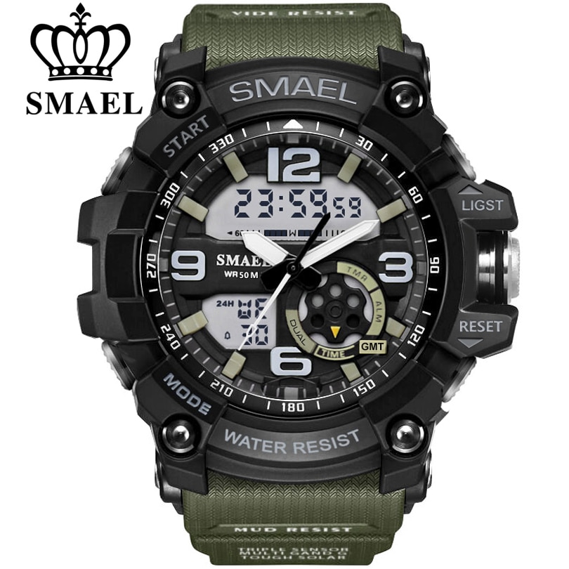 SMAEL 1617B Digital Watch Men Sport Super Cool Men’s Quartz Sports Watches Luxury Brand LED Military Wristwatch Male xfcs