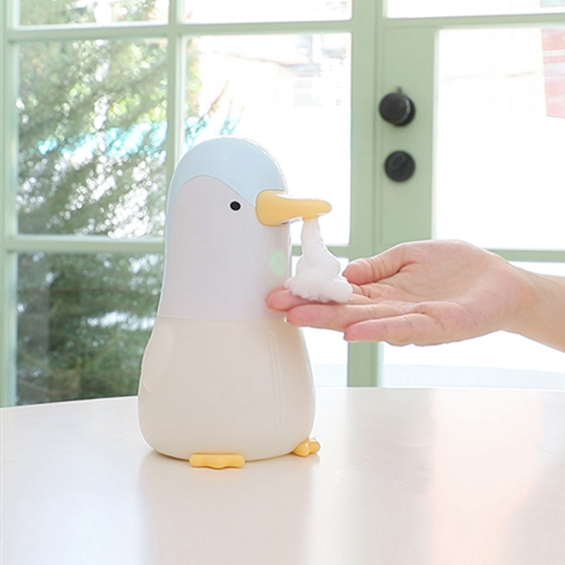 Penguin Bubble Washing Phone Home Desktop Smart Infrared Contactless Soap Dispenser Children’s Automatic Induction Soap Dispenser
