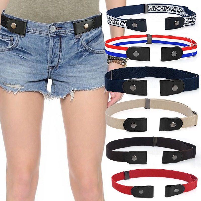 New women’s jeans belt without buckle, elastic, casual, invisible elastic, women’s non perforated decoration, lazy belt without buckle