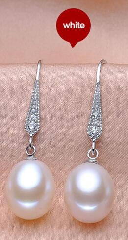 YIKALAISI natural freshwater pearl drop earrings 8-9mm