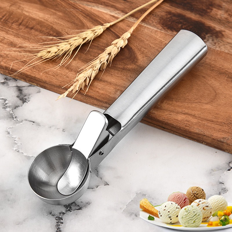 430 Stainless Steel Ice Cream Scoop Dual-Use Function Fruit Scoop Ice Cream Scoop Ball Scoop