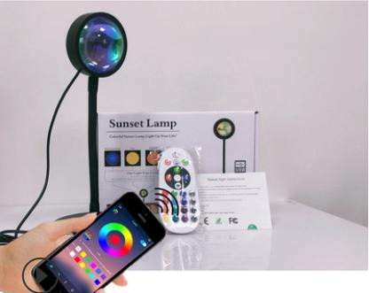 RGB 16 Colors APP+ Remote Control Atmosphere Projection Led Night Light For Home Bedroom Shop Background Decoration